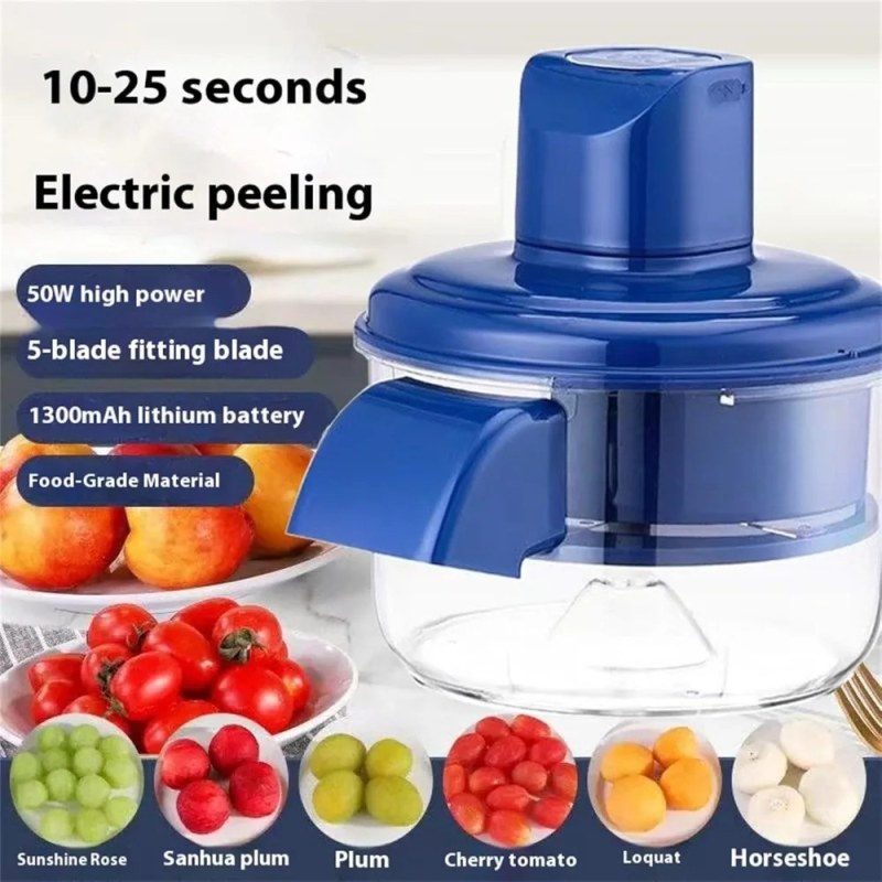  Automatic Vegetable Peeling Machine, Rechargeable Electric Fruit and Vegetable Peeler
